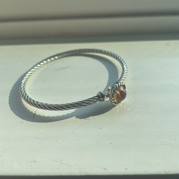 David Yurman Chatelaine Sterling Silver Citrine Bracelet Small - Picture 4 of 10